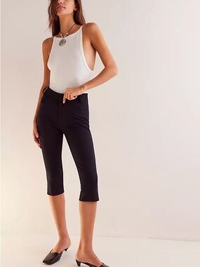 Free people Bette Super Slim Capris Red